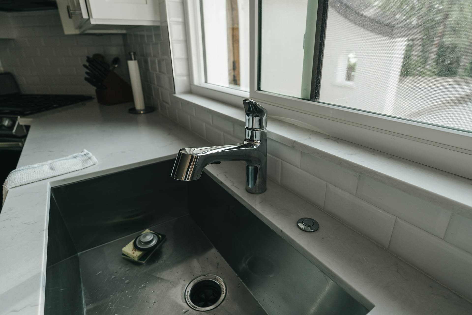 Slow draining sink or shower
