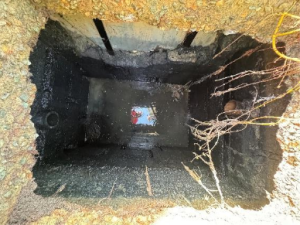 Percolation drainage repair with Drain Wizard 